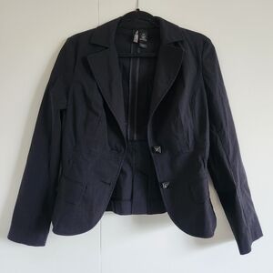 Bisou Bisou Black Cropped Blazer Medium